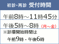 初診・最新 受付時間